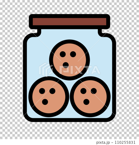 Cookie 容器圖示。向量。 Cookie 容器圖示。向量。 110255831