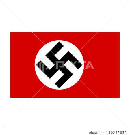 ナチスドイツの国旗。ハーケンクロイツ・鉤十字。 110255833