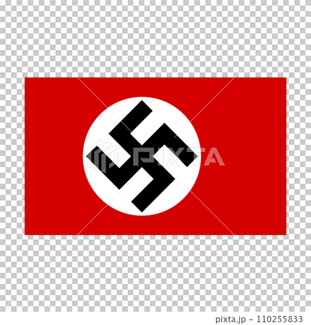 ナチスドイツの国旗。ハーケンクロイツ・鉤十字。 110255833