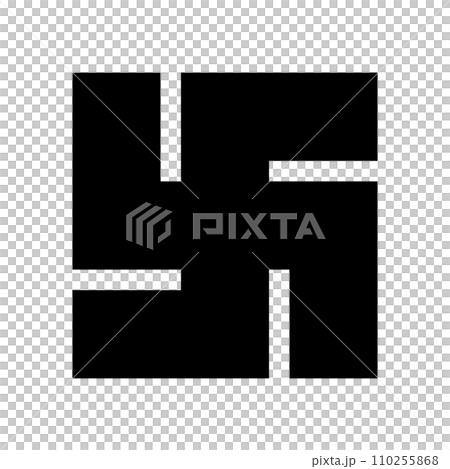 兩個剪影圖示。印度教的象徵。向量。 110255868