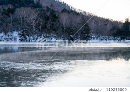 奥日光の冬の湯ノ湖 110256009