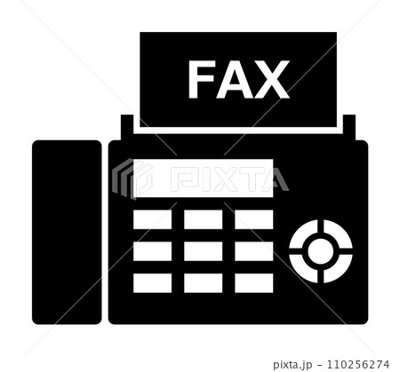 文章や書類を送受信できるファックス機器のイラスト 文章や書類を送受信できるファックス機器のイラスト 110256274