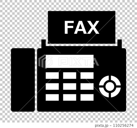 文章や書類を送受信できるファックス機器のイラスト 文章や書類を送受信できるファックス機器のイラスト 110256274