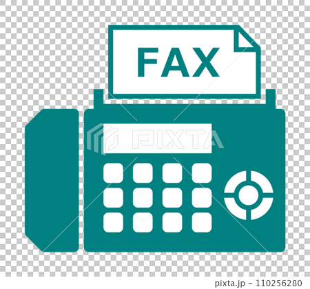 Illustration of a fax machine that can send and receive texts and documents Illustration of a fax machine that can send and receive texts and documents 110256280