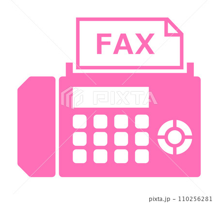 文章や書類を送受信できるファックス機器のイラスト 110256281