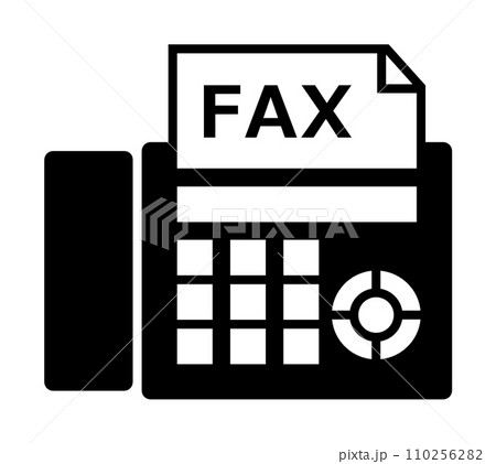文章や書類を送受信できるファックス機器のイラスト 文章や書類を送受信できるファックス機器のイラスト 110256282