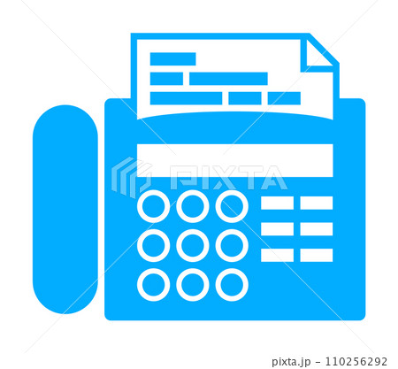 文章や書類を送受信できるファックス機器のイラスト 文章や書類を送受信できるファックス機器のイラスト 110256292