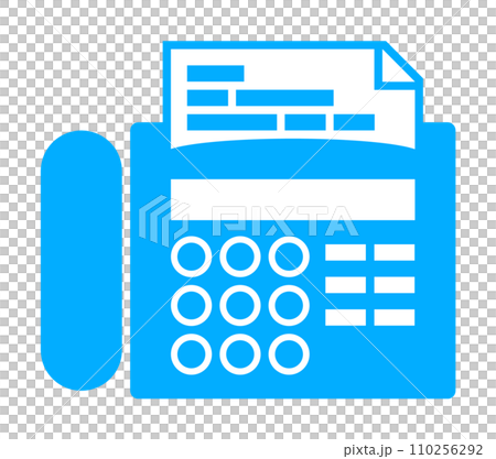 文章や書類を送受信できるファックス機器のイラスト 文章や書類を送受信できるファックス機器のイラスト 110256292
