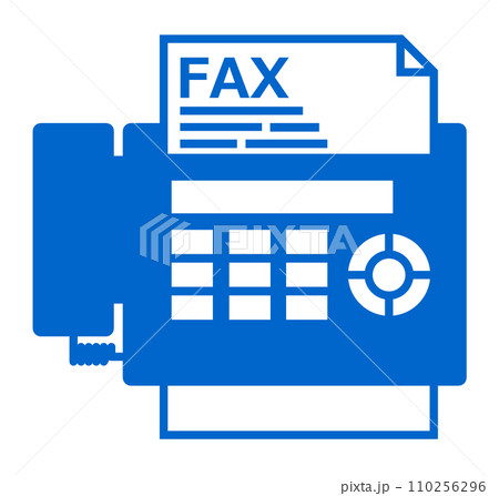 文章や書類を送受信できるファックス機器のイラスト 110256296