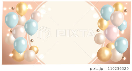 風船が飛ぶ背景イラスト 風船が飛ぶ背景イラスト 110256329