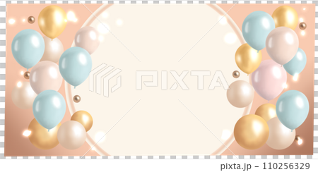 風船が飛ぶ背景イラスト 風船が飛ぶ背景イラスト 110256329