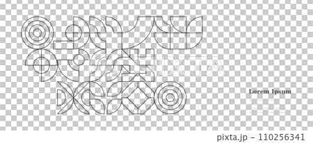 geometry abstract retro bauhaus background transparent 110256341