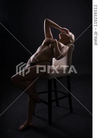Seductive body nude woman. Naked sensual beautiful female. Artistic silhouette photo. Seductive body nude woman. Naked sensual beautiful female. Artistic silhouette photo. 110256511