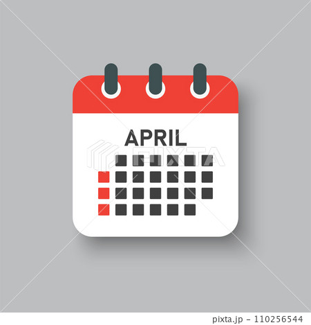 Vector template icon page calendar, month April 110256544