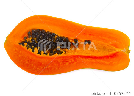Papaya isolated on white backgroound. Papaya isolated on white backgroound. 110257374
