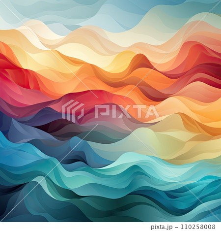 AI-generated content. Background color wave...のイラスト素材 [110258008] - PIXTA