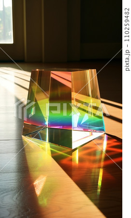 Glass prisms in the rays of the sun 110259482