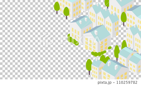 アイソメトリック　街並みの壁紙 110259782