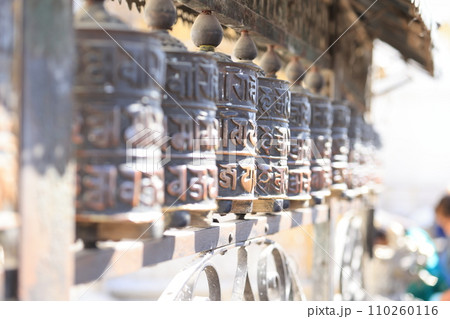 prayer wheel in swayambhunath stupa 110260116