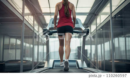 Legs of sportsman running 110260597