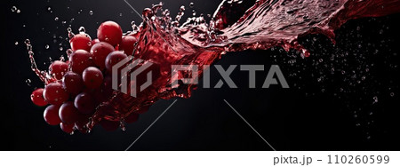 Splashing red wine 110260599