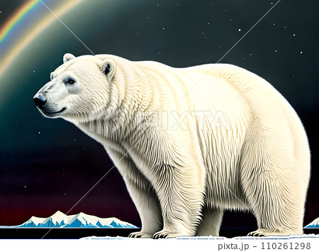 Detailed high quality polar bear closeup Antarctica 110261298