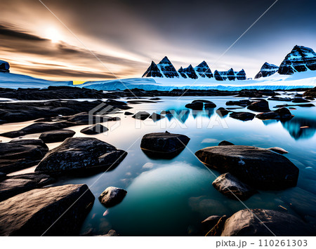 Detailed high quality depiction of sharp Antarctica. Detailed high quality depiction of sharp Antarctica. 110261303