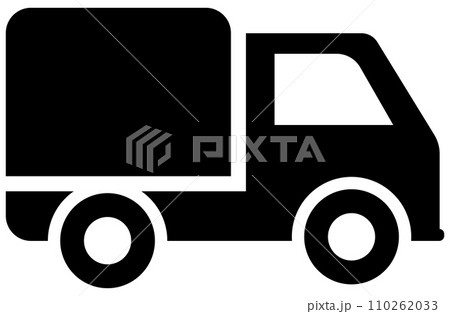 トラックのアイコン 黒 110262033