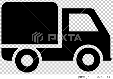 トラックのアイコン 黒 110262033