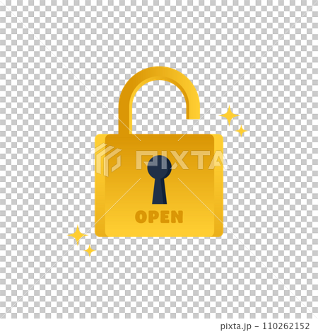 Simple padlock illustration (OPEN) Simple padlock illustration (OPEN) 110262152