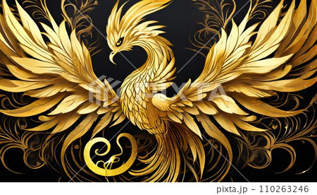 金箔の鳳凰 110263246