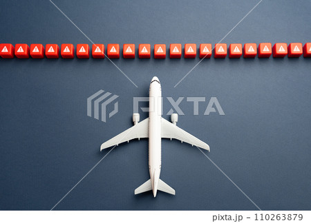 Prohibition of an aircraft from entering airspace. Closed sky for flights. Denial to enter air area. Cancel insurance. No fly zone, transit prohibition. Sanctions and counter-sanctions. 110263879