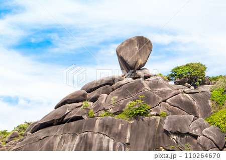 A rock in the Similan Islands, Thailand A rock in the Similan Islands, Thailand 110264670