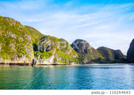 Beautiful tropical landscape of the Maya Bay in the Phi Phi Islands in Thailand 110264693