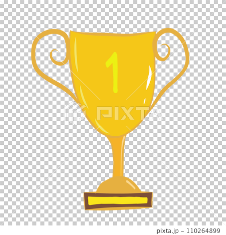 golden trophy cup isolated on white background golden trophy cup isolated on white background 110264899