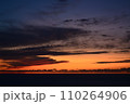 日没後の夕焼け　北海道　日本海沿岸　初山別村みさき台公園 110264906