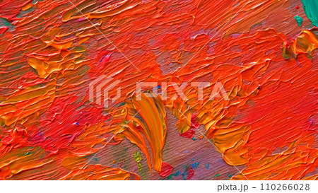 抽象的な油絵のクローズアップ 110266028