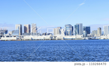 豊洲からみた東京港 110266470