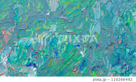 抽象的な油絵のクローズアップ 110266492