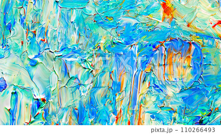 抽象的な油絵のクローズアップ 110266493