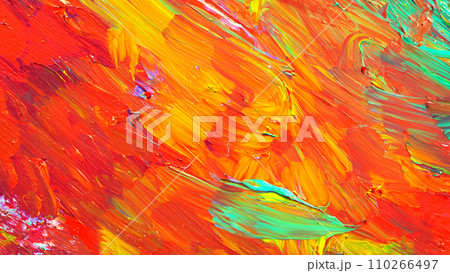 抽象的な油絵のクローズアップ 抽象的な油絵のクローズアップ 110266497