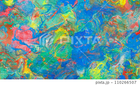 抽象的な油絵のクローズアップ 110266507