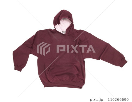 Maroon hoodie on white background Maroon hoodie on white background 110266690