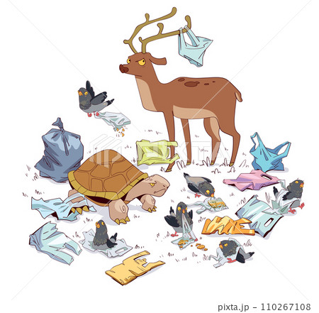 Ecology Problem. Animals are out in the wild in a polluted environment Ecology Problem. Animals are out in the wild in a polluted environment 110267108
