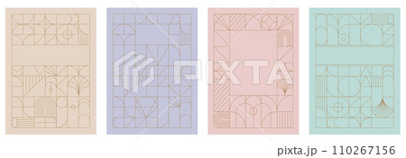 Art Deco frames minimalist collection. Elegant luxury borders and frames, vector templates design Art Deco frames minimalist collection. Elegant luxury borders and frames, vector templates design 110267156