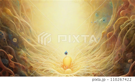 未知の生物のいる異世界の風景　AI画像 110267422