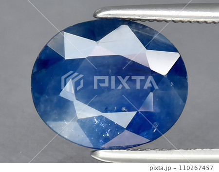natural blue sapphire gem on the background natural blue sapphire gem on the background 110267457
