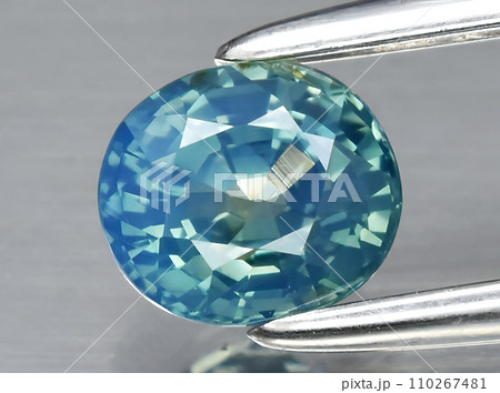 natural blue sapphire gem on the background natural blue sapphire gem on the background 110267481