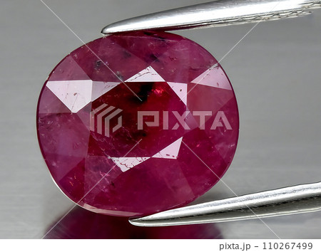 natural red ruby gem on the background natural red ruby gem on the background 110267499