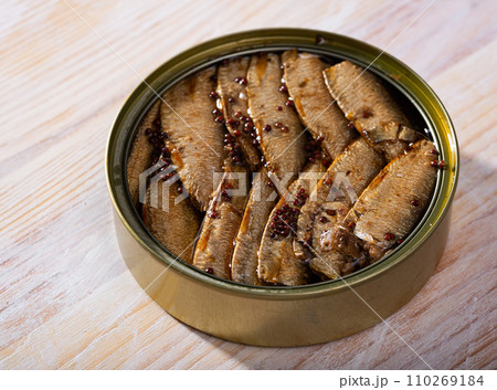 Smoked sprats in oil Smoked sprats in oil 110269184
